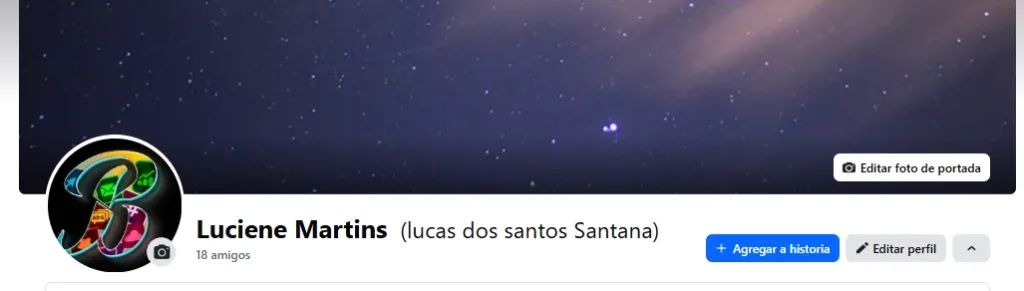 Perfil de Luciene Martins en Facebook